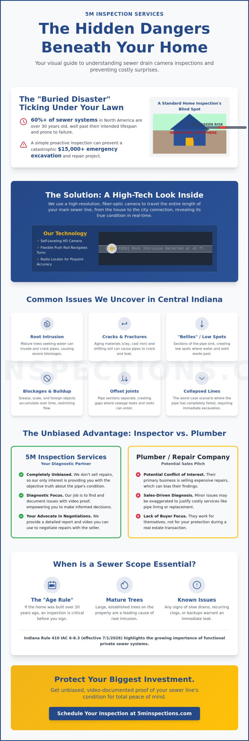 Sewer Drain Camera Inspection: The Step-by-Step Guide for Indianapolis Homeowners